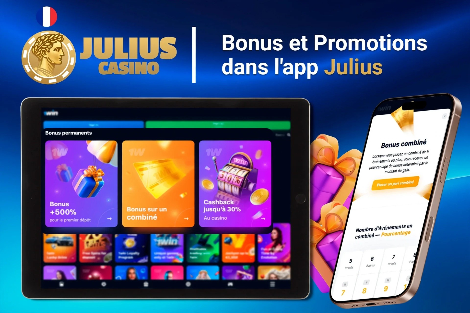 Processus d'inscription sur l'application Julius Casino avec options de connexion sociale