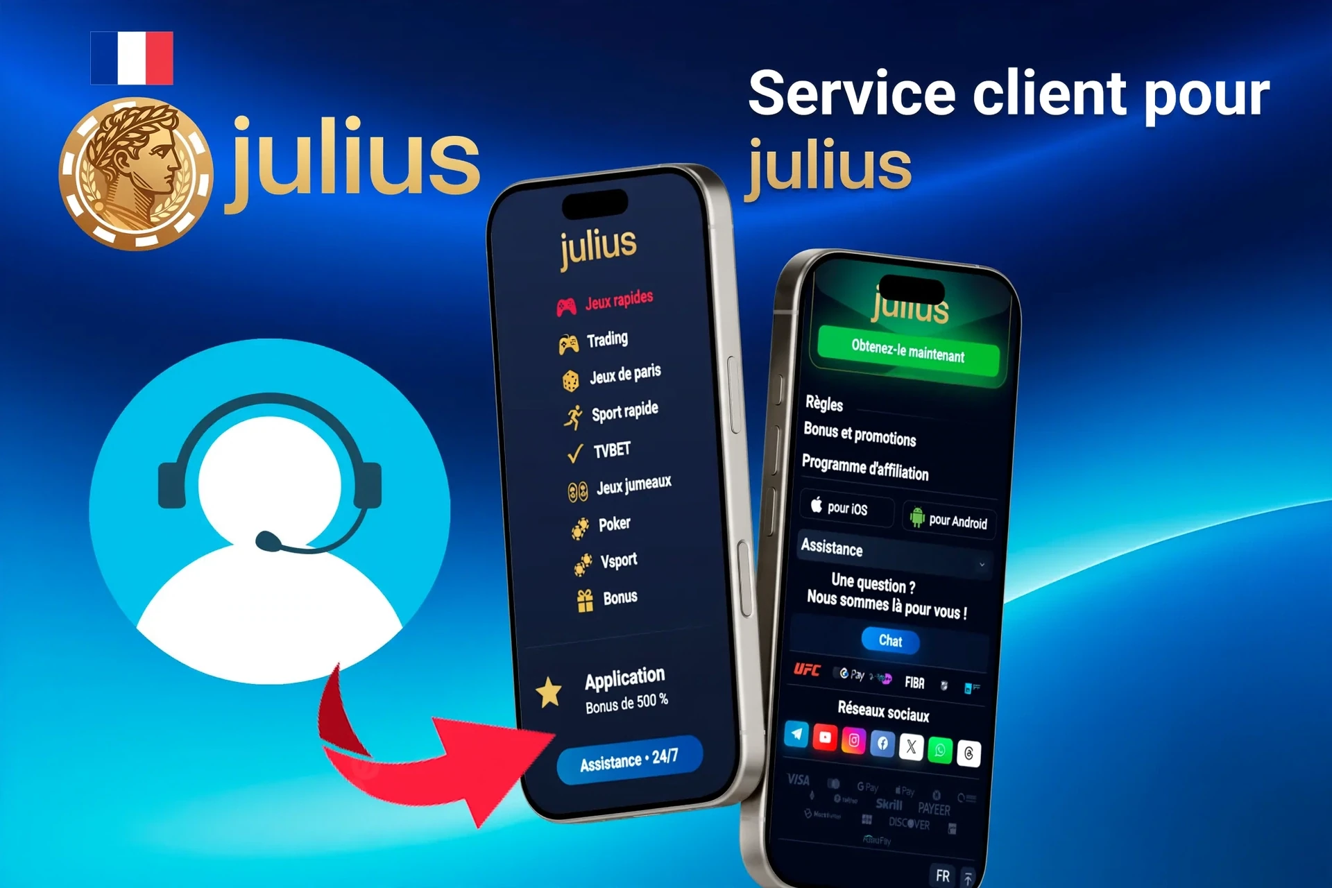 Customer support feature for the app, highlighting options for contacting support through the app