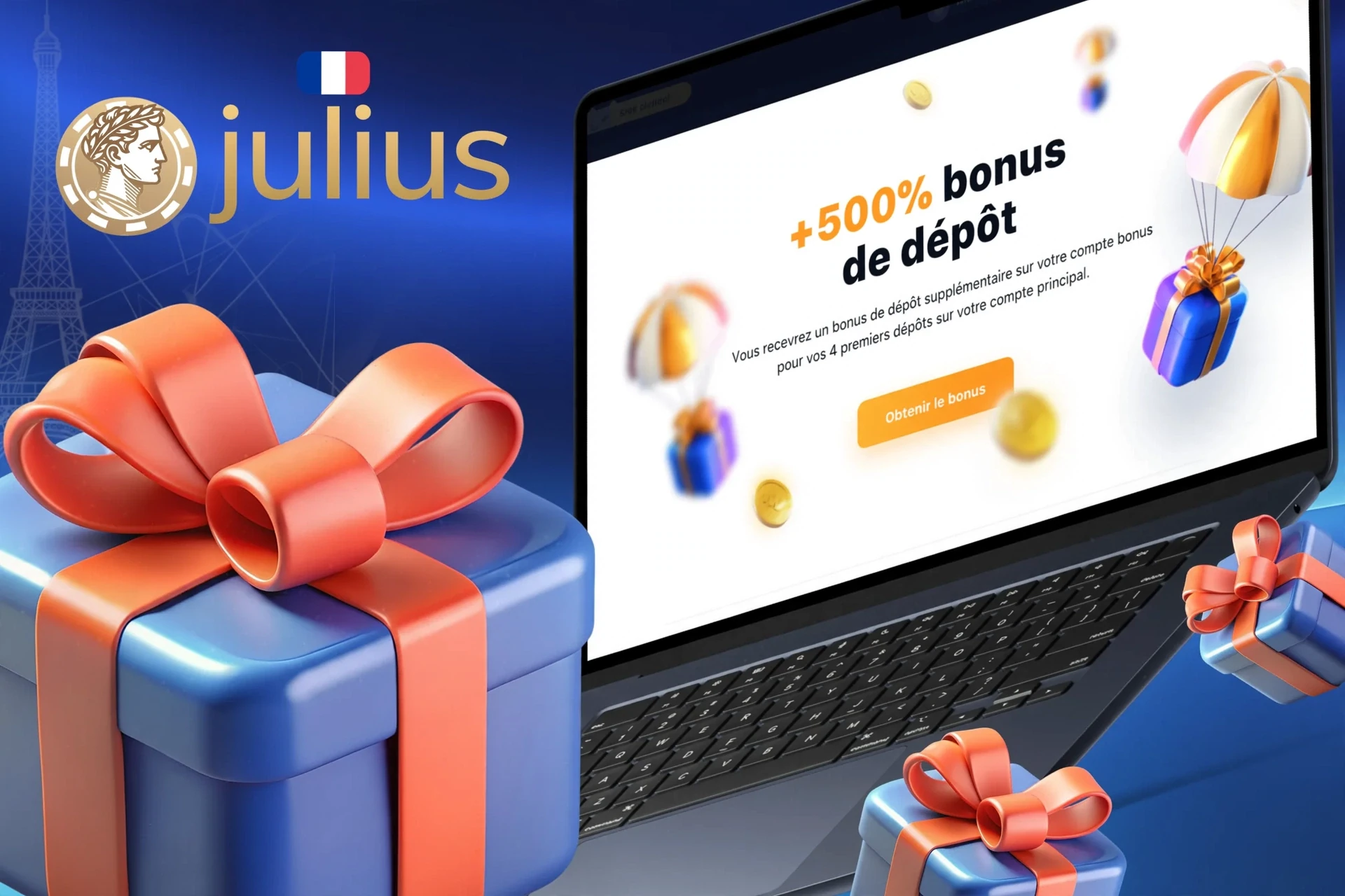 Conditions pour recevoir le bonus de bienvenue après connexion à votre compte et dépôt de fonds