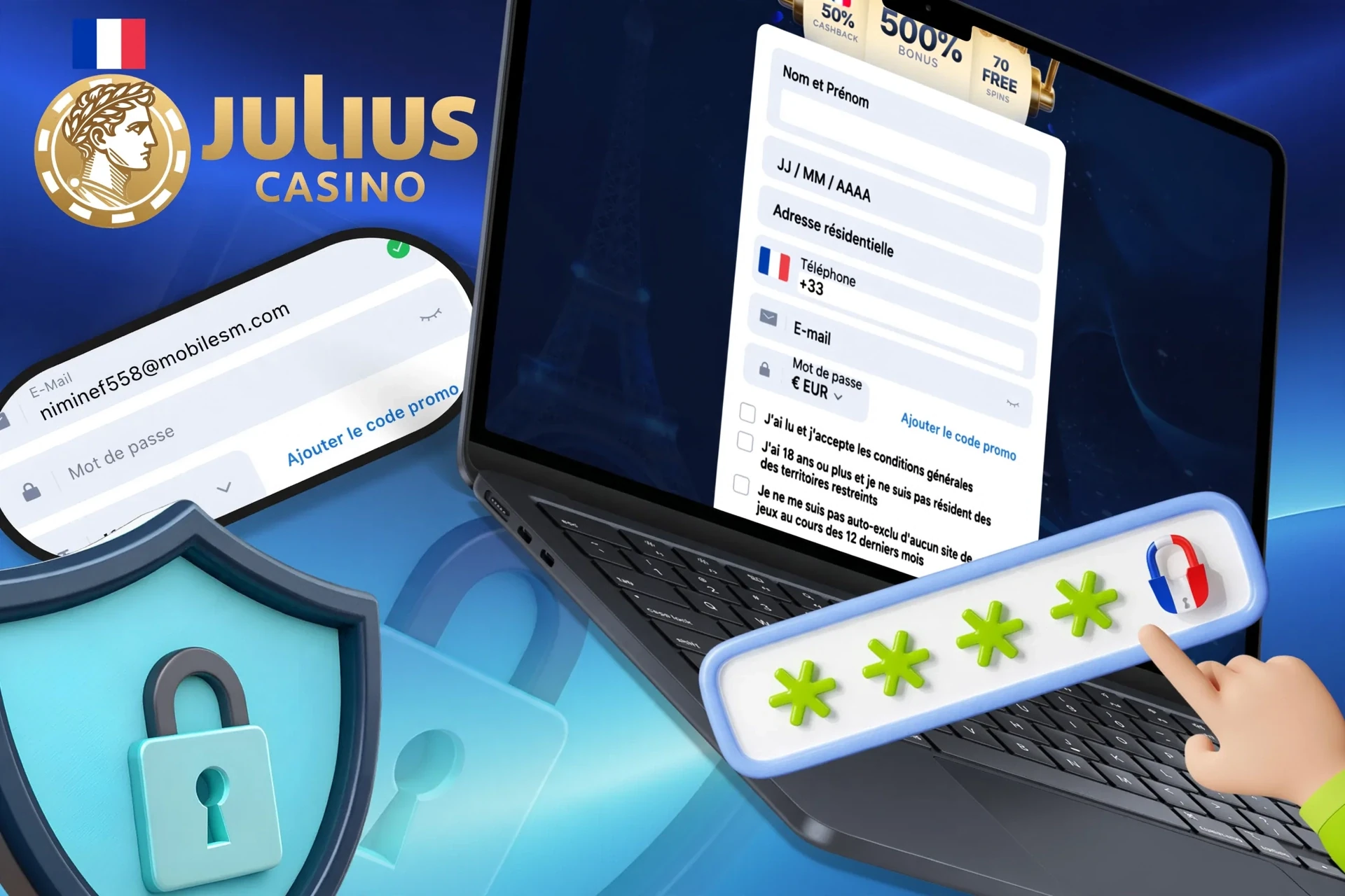 Instructions on how to create a strong and secure password to protect your account