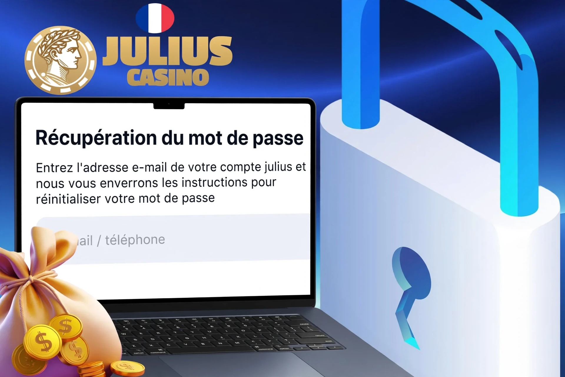 Procédure de récupération d'accès au compte Julius Casino en cas de perte du mot de passe